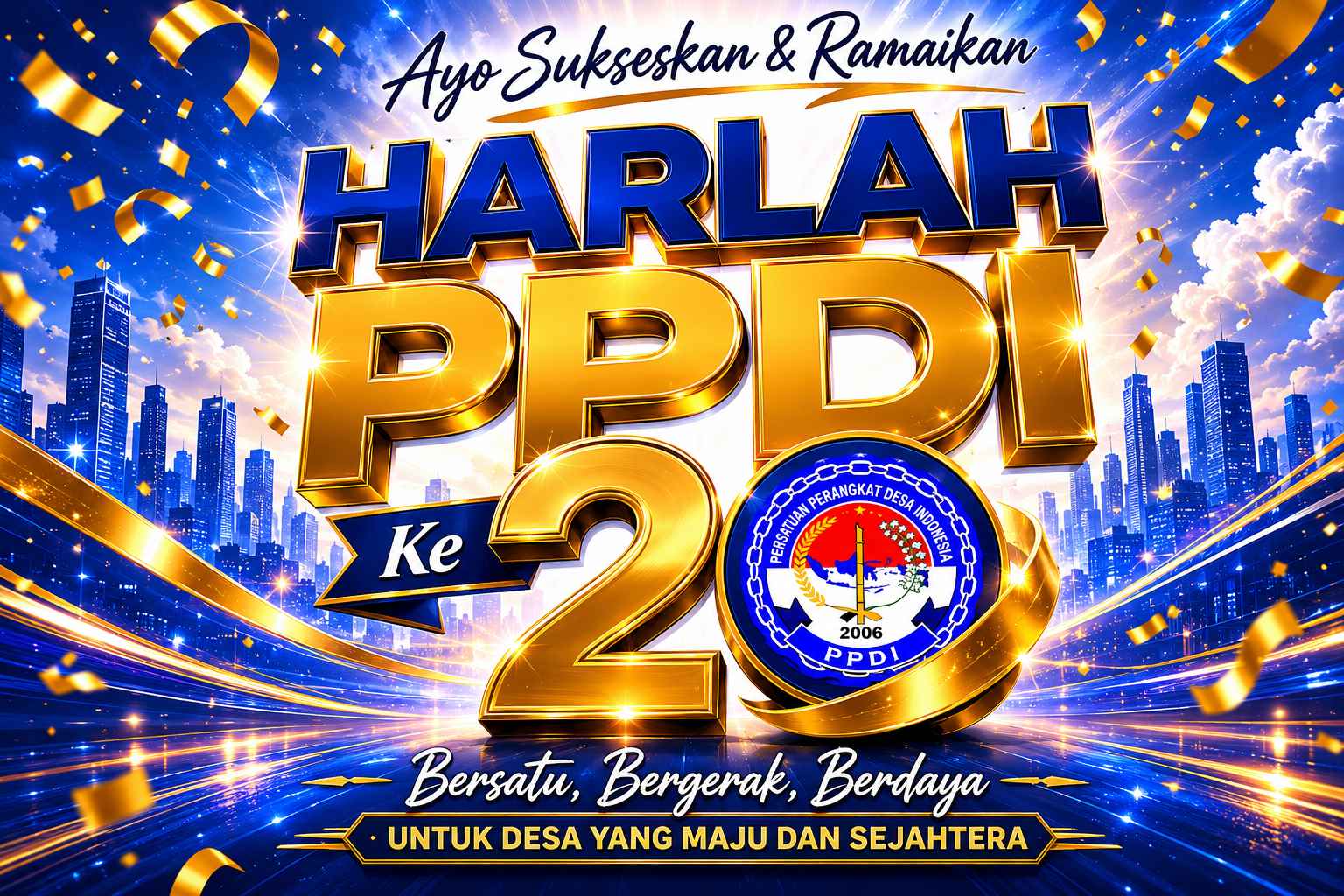 Harlah ke-20 PPDI dan Rakernas 2026 Digelar di Jakarta, Ribuan Perangkat Desa Siap Rumuskan Arah Baru Desa Indonesia