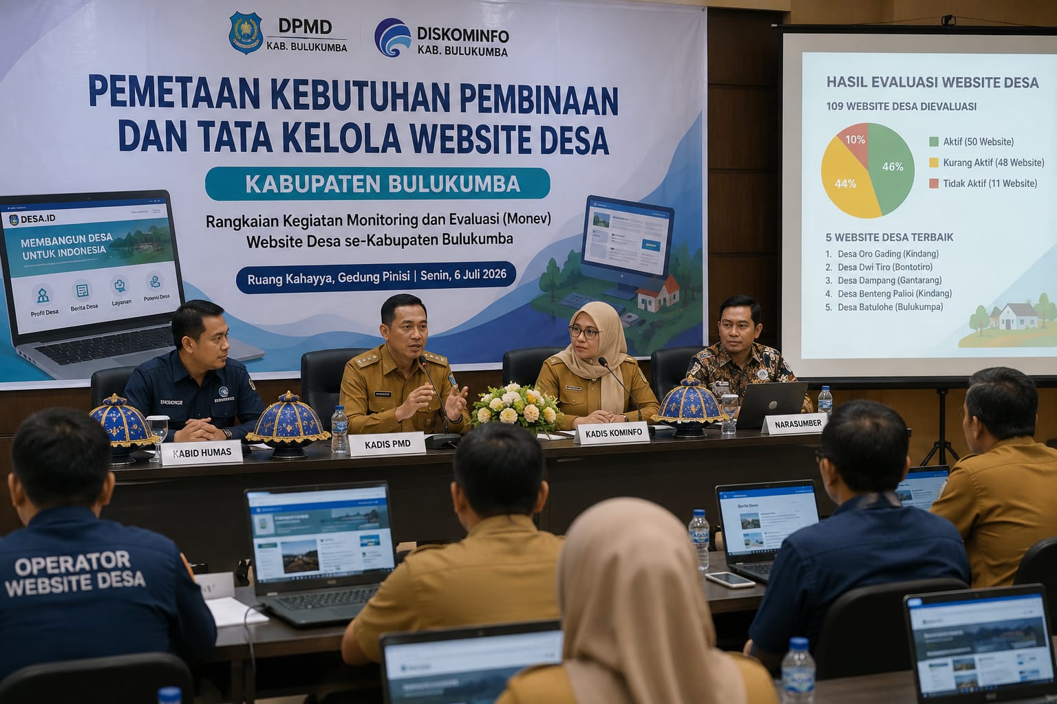 Dinas Kominfo Bulukumba Monev Website Desa, Dorong Transparansi dan Percepat Transformasi Digital